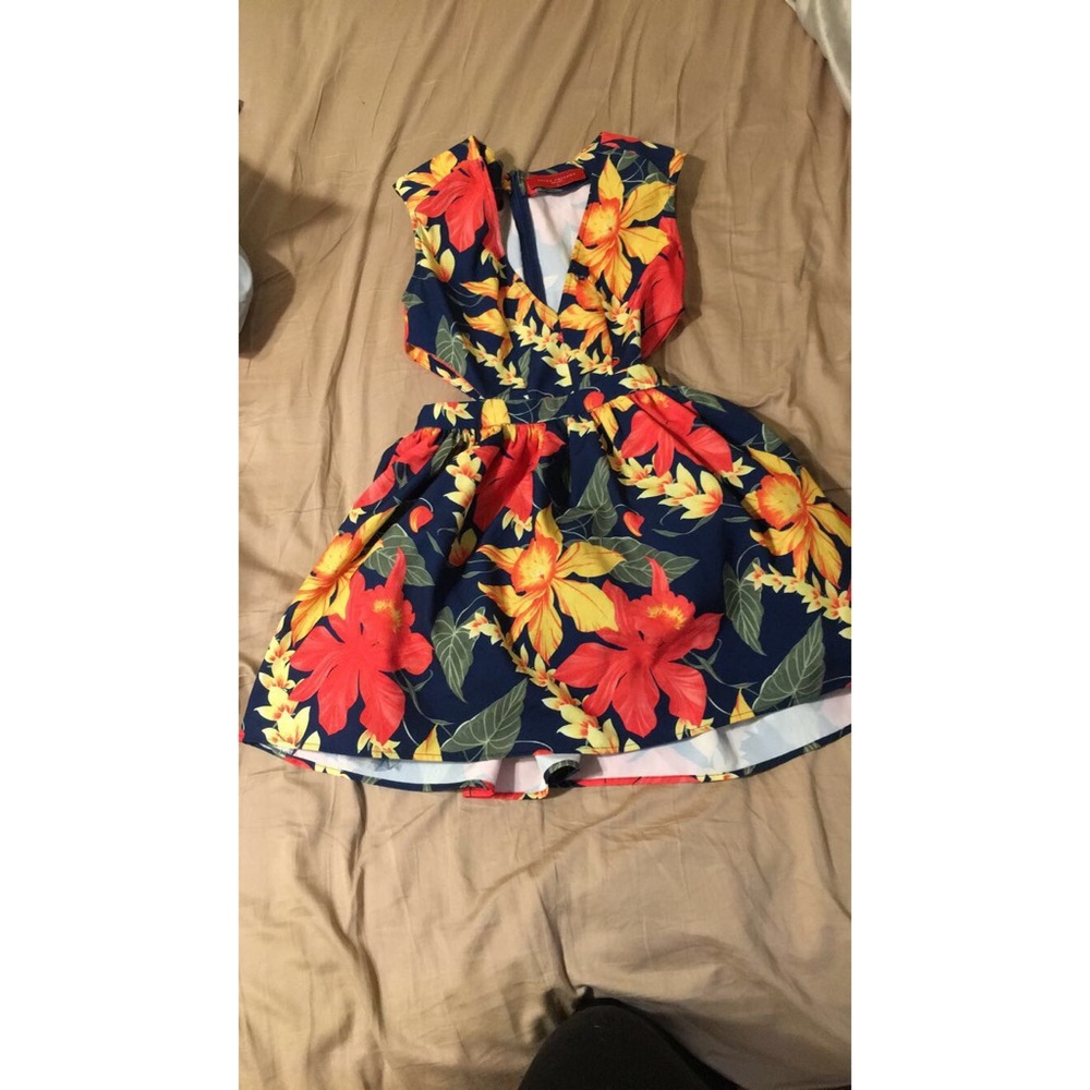 Floral Print Mini Dress.